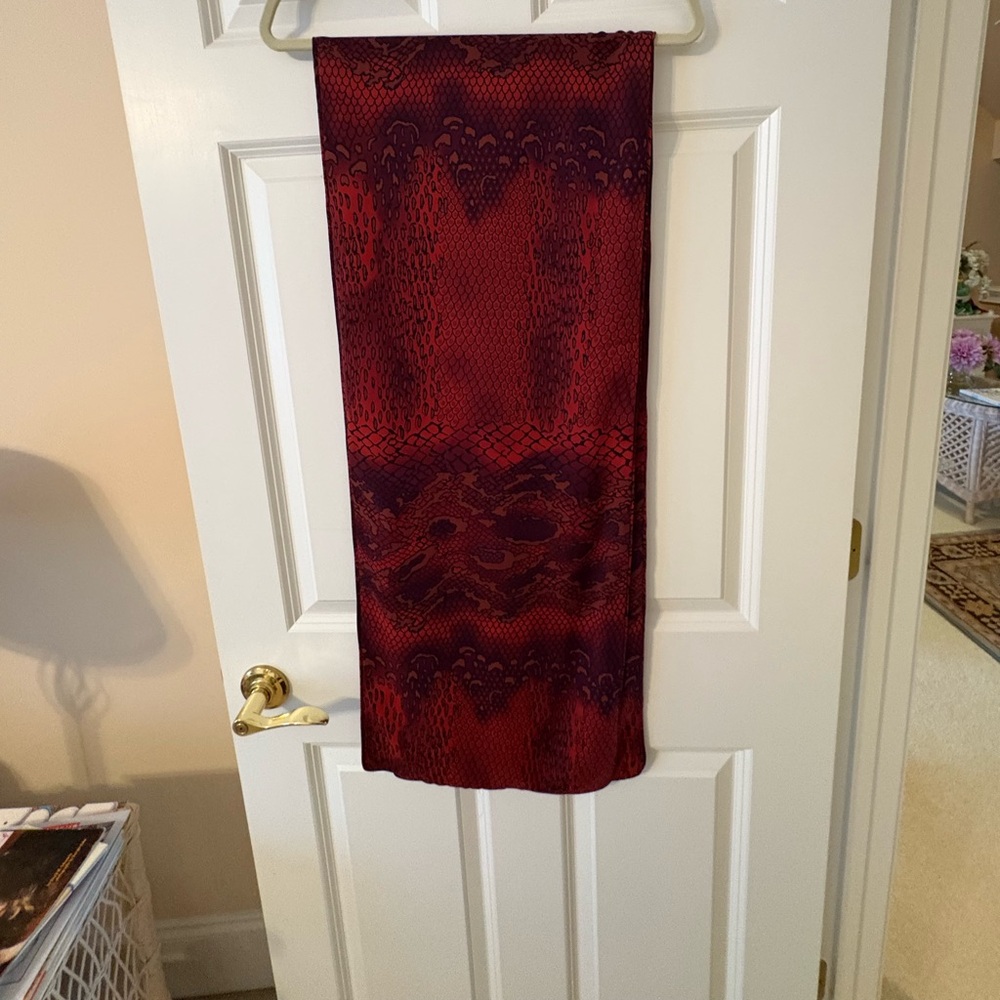 Elegant Red and Black Scarf